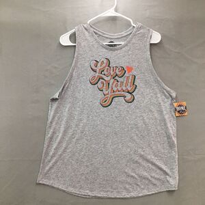 New Home Free Grey Graphic "Love Ya'll" Tank Top Size XL Womens